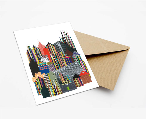 DOWNTOWN POSTCARD WITH ENVELOPE