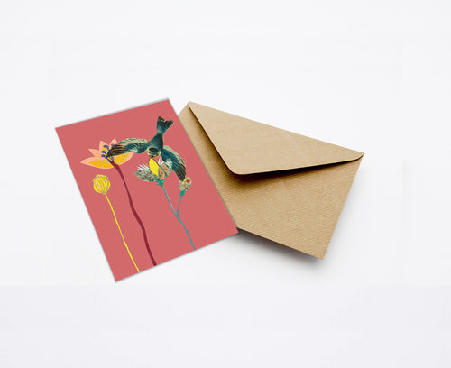 KISS THE BIRD MINI CARD WITH ENVELOPE