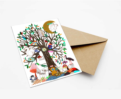 APPOCALYPTIC TREE POSTCARD WITH ENVELOPE