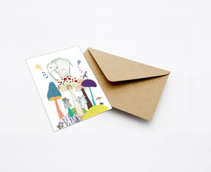 WORLD OF MUSHROOMS MINI CARD WITH ENVELOPE